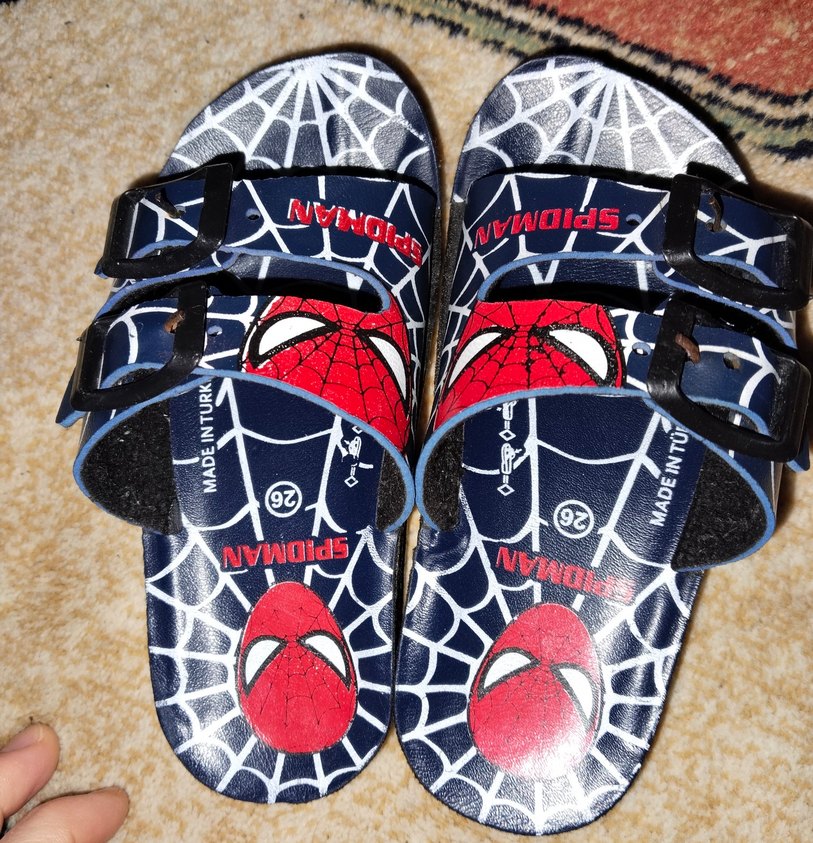 Erkek Örümcek Adam Baskılı Tokalı Terlik - Görsel 2