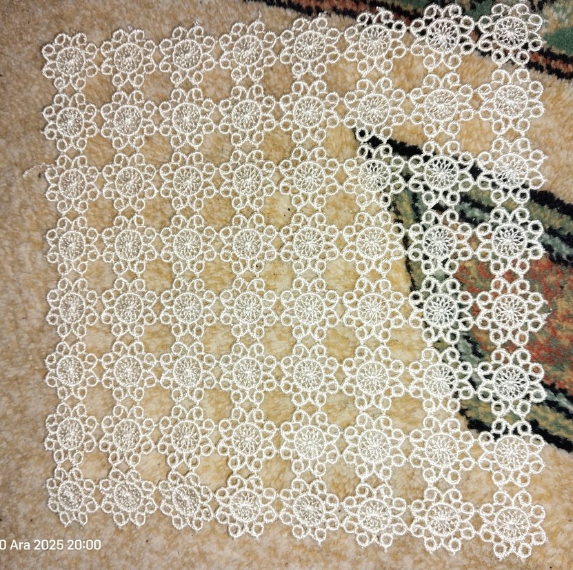 3 adet el yapımı bohem dantel örtü - Görsel 2