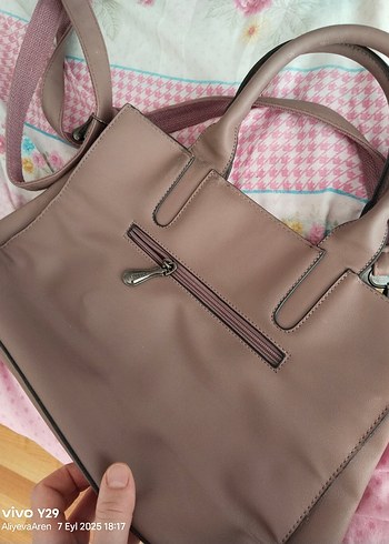 Minimalist Kahverengi Deri Kadın Çanta - Görsel 2