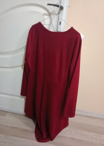 Bordo Dökümlü Uzun Kollu Kadın etek üst takım - Görsel 3