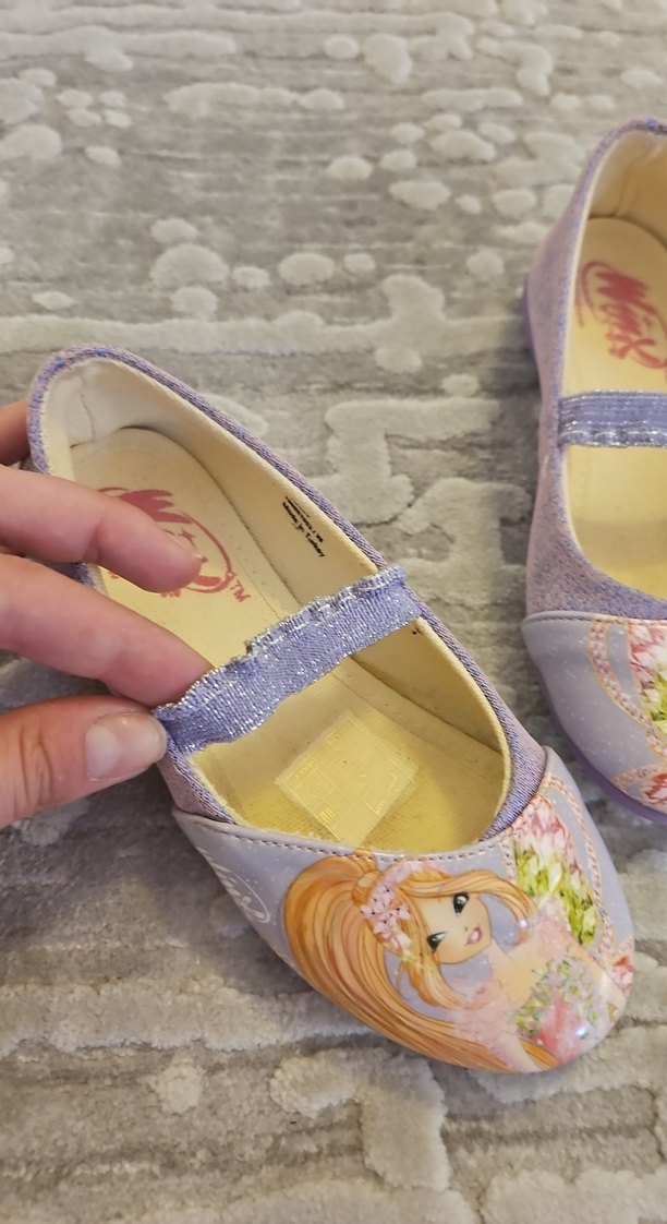 Mor Baskılı Kız Çocuk Babet - Görsel 2