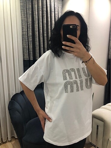 Miu Miu Basıc tshırt oversize miu miu
