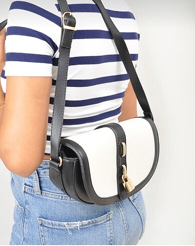 Zara Zara modeli bej /siyah çanta