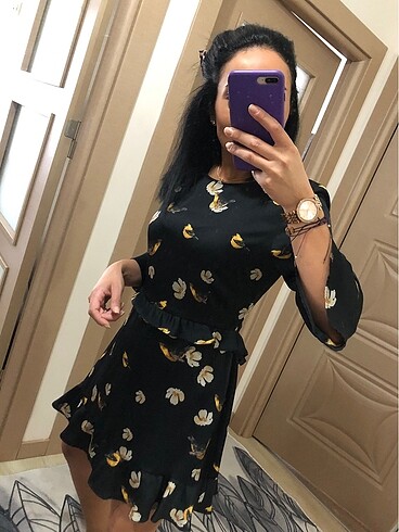 m Beden siyah Renk Zara basic elbise mini