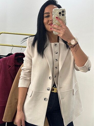 m Beden Nubuk yelek düğmeli #Massimodutti #yelek #süet