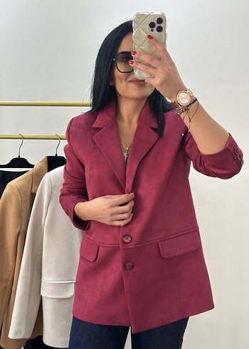 Massimo Dutti Bordo Suet Blazer Ceket