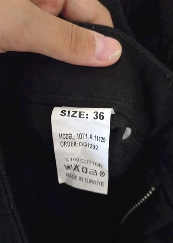 36 Beden Kadın Siyah kot pantolon