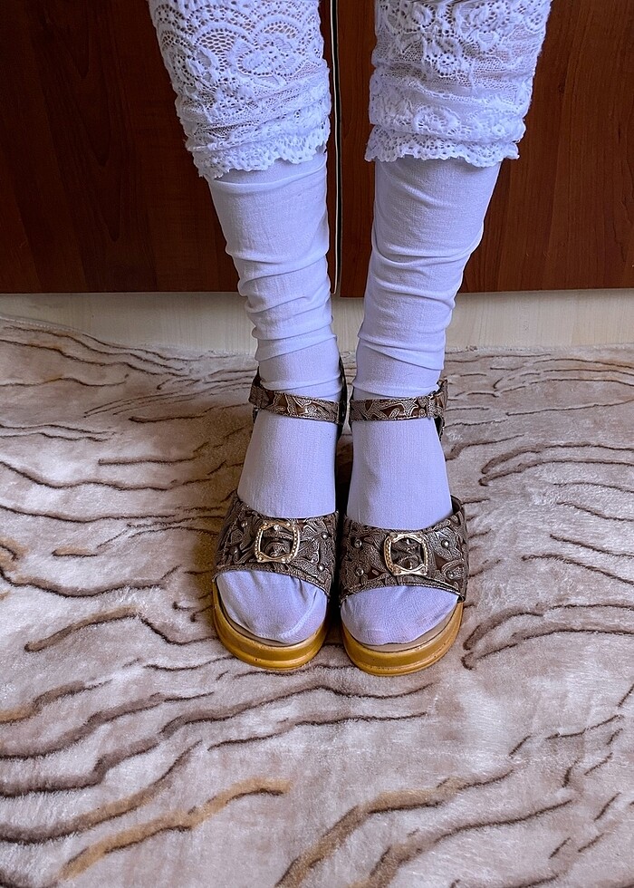 Vıntage y2k leopar desenlı ayakkabı - Görsel 2