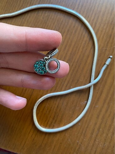  Beden gri Renk Pandora moments kolye (charm hediyeli)