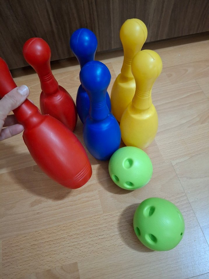 Renkli Plastik Bowling Seti - Görsel 3