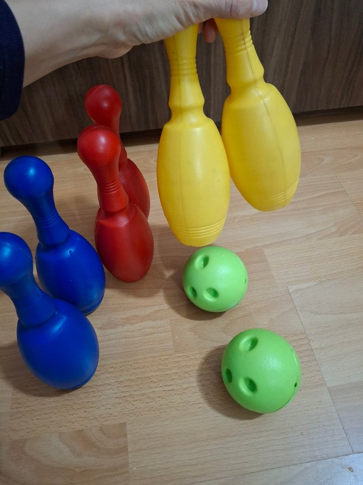 Renkli Plastik Bowling Seti - Görsel 5