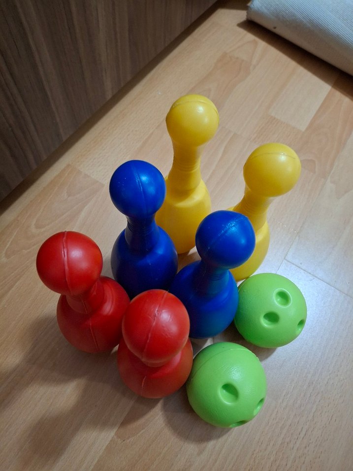 Renkli Plastik Bowling Seti - Görsel 2