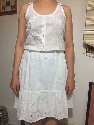 Diğer Beyaz sade elbise