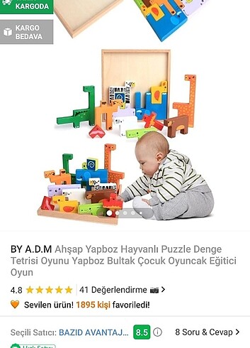  Beden Renk Ahşap puzzle 