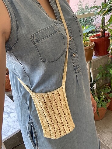 Bej telefon çantası
 - Görsel 3