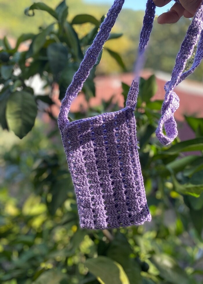 Mor telefon çantası - Görsel 3