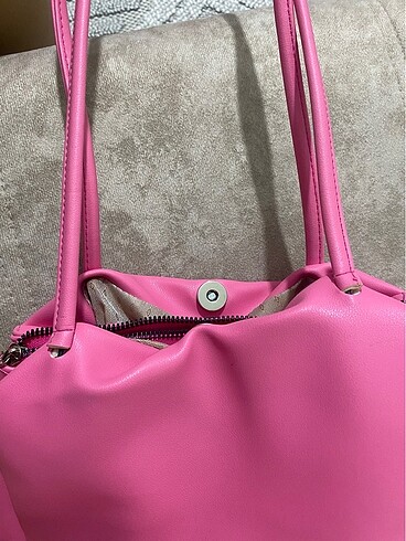 pembe askili canta