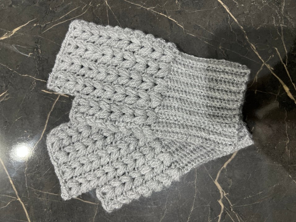 Gri Örgü Kadın eldiven - Görsel 2