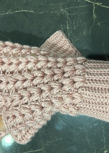 Bej Örgü Eldiven - Görsel 2