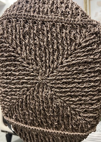 Bohem Püsküllü mozaik desen Örgü Kadın Çanta Büyük boy - Görsel 5