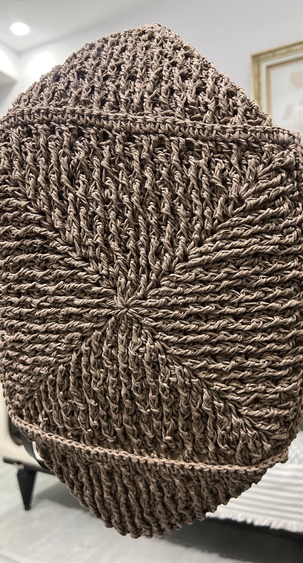 Bohem Püsküllü mozaik desen Örgü Kadın Çanta Büyük boy - Görsel 5