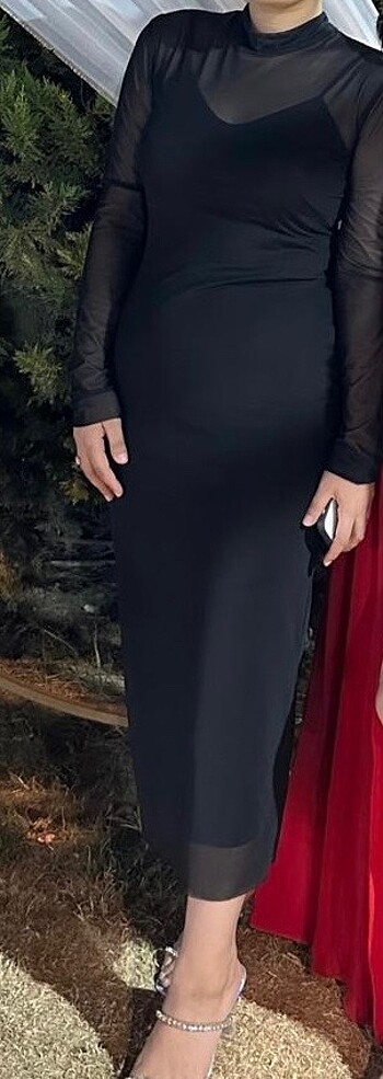 l Beden Siyah elbise