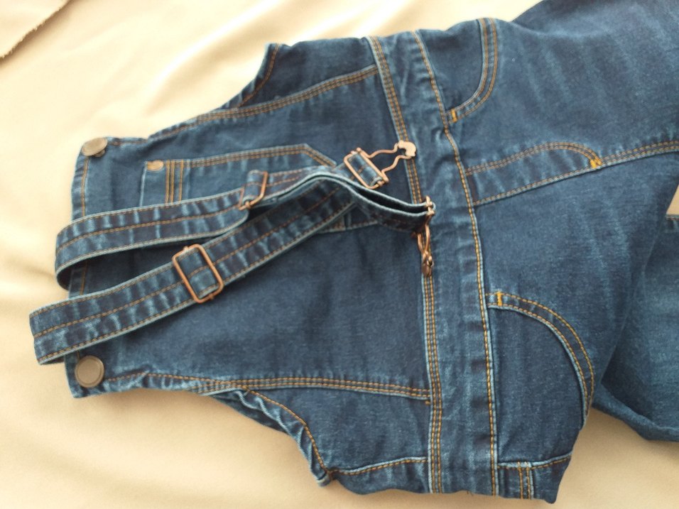 Kızlar için Kot Askılı Tulum - Görsel 2