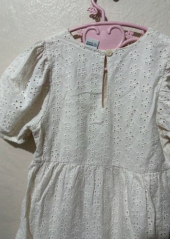 Kız Çocuk Beyaz Dantel Bohem Elbise - Görsel 4