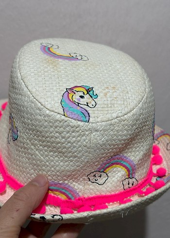 LC Waikiki Kız Çocuk Renkli Bohem Hasır Şapka - Görsel 3