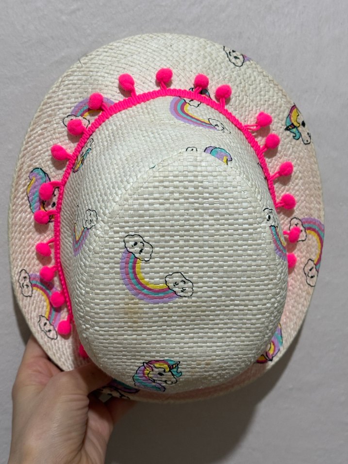 LC Waikiki Kız Çocuk Renkli Bohem Hasır Şapka - Görsel 2