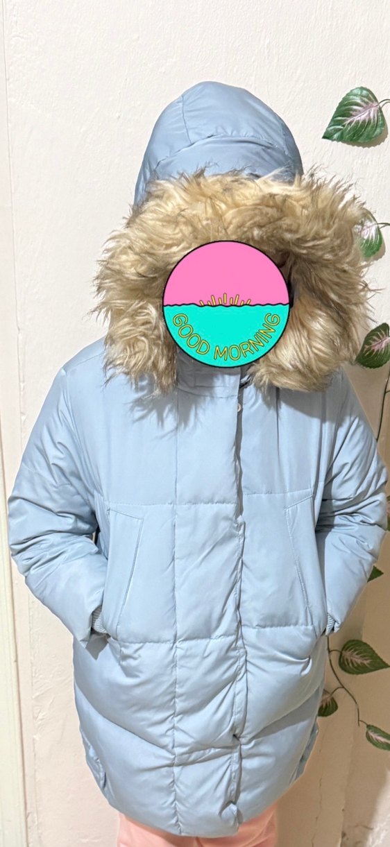 ZARA Gerçek Kaz Tüyü Kız Çocuk Mont - Görsel 2