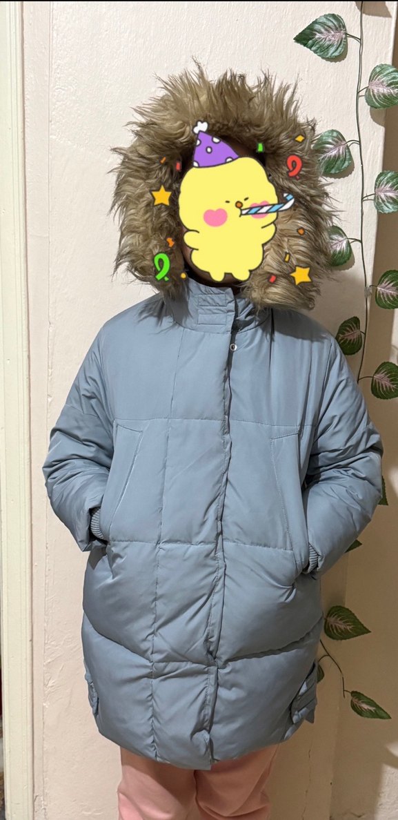 ZARA Gerçek Kaz Tüyü Kız Çocuk Mont - Görsel 3