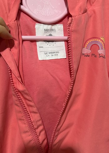 Kız Çocuk Pembe Kapüşonlu Yağmurluk - Görsel 2