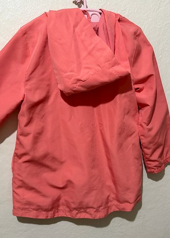 Kız Çocuk Pembe Kapüşonlu Yağmurluk - Görsel 5