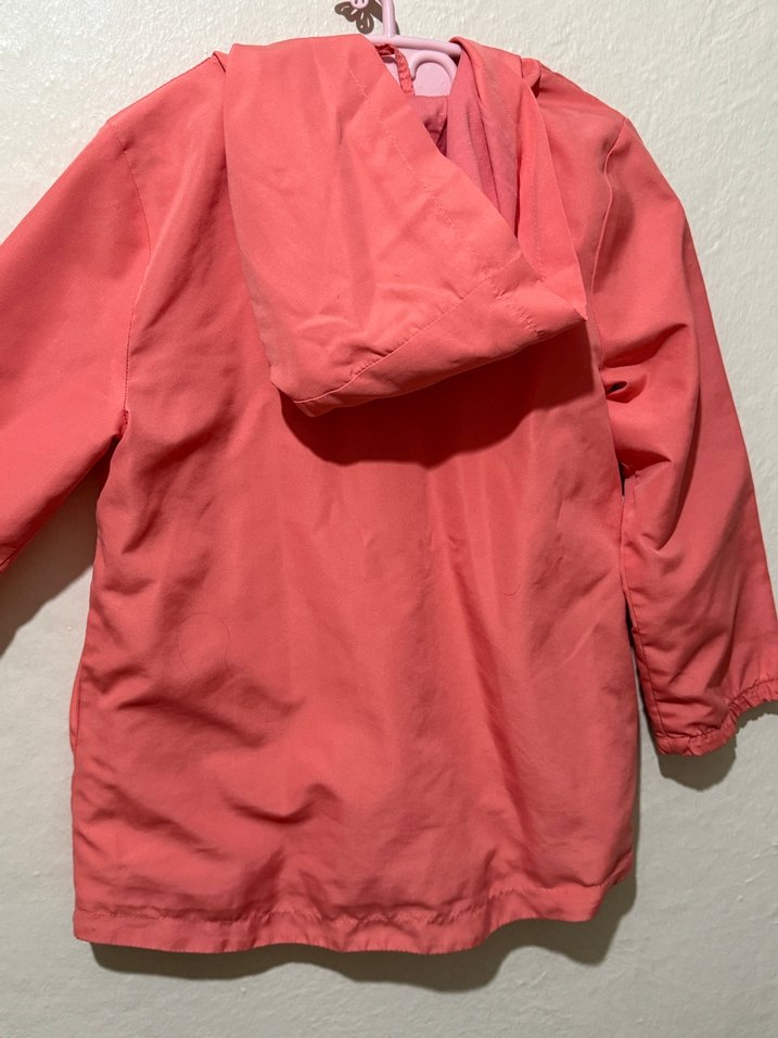 Kız Çocuk Pembe Kapüşonlu Yağmurluk - Görsel 5