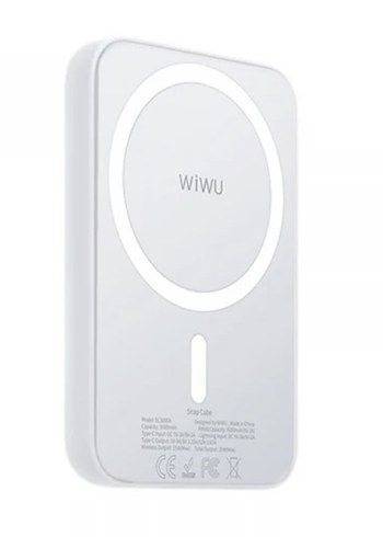 WiWU 5000mAh Magsafe Powerbank 15W Beyaz - Görsel 2