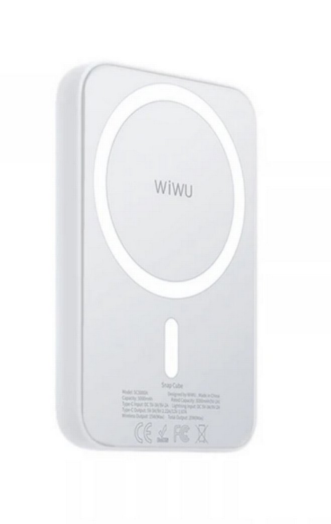 WiWU 5000mAh Magsafe Powerbank 15W Beyaz - Görsel 2