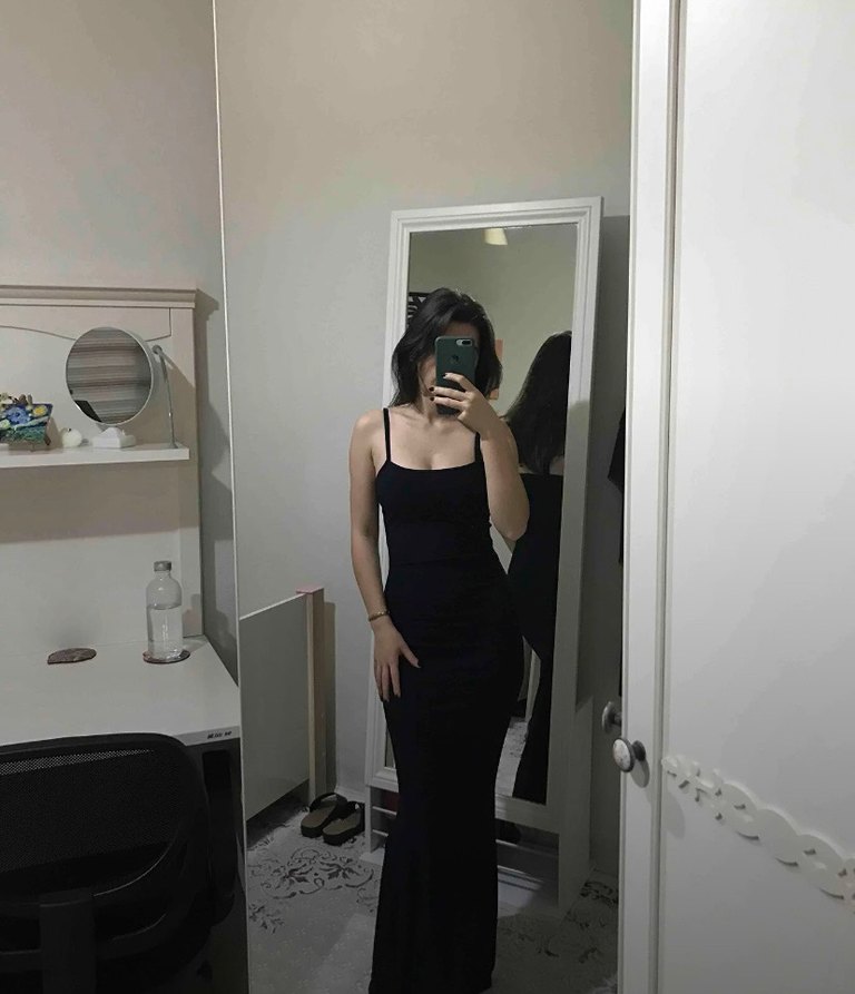 Lacivert Uzun Elbise - Görsel 2