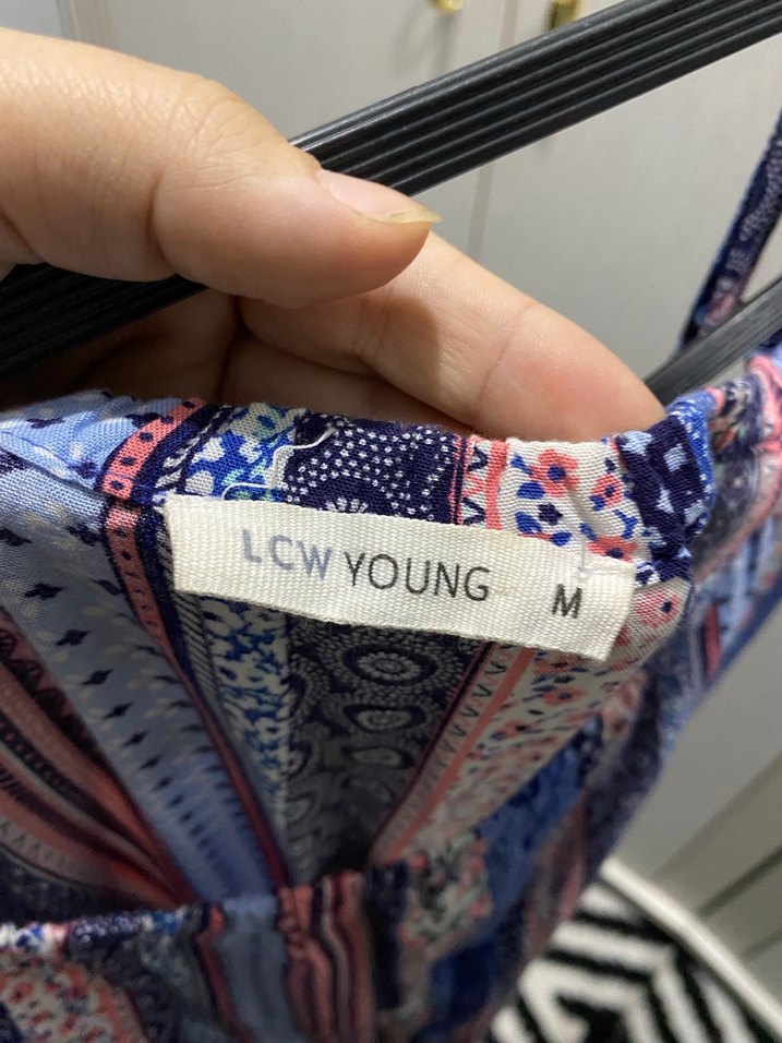 Kadın Çok Renkli Uzun Bohem Tulum - Görsel 5