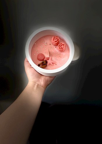 Diğer Pastel Pembe Dekoratif Mum