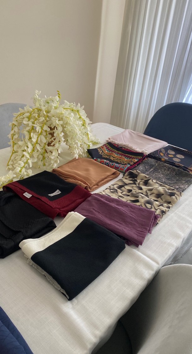 Bordo Drapeli Kadın Şal ORKİDE - Görsel 2