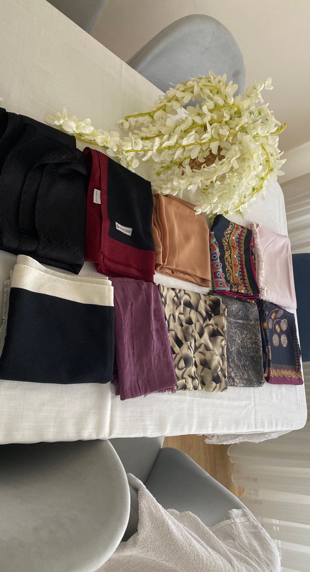 Bordo Drapeli Kadın Şal ORKİDE - Görsel 3