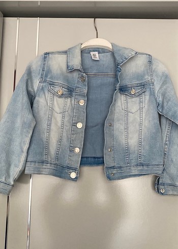 Düğmeli Mavi Denim Ceket - Görsel 4