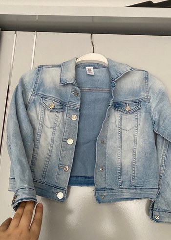 Düğmeli Mavi Denim Ceket - Görsel 3