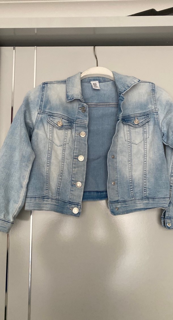 Düğmeli Mavi Denim Ceket - Görsel 5
