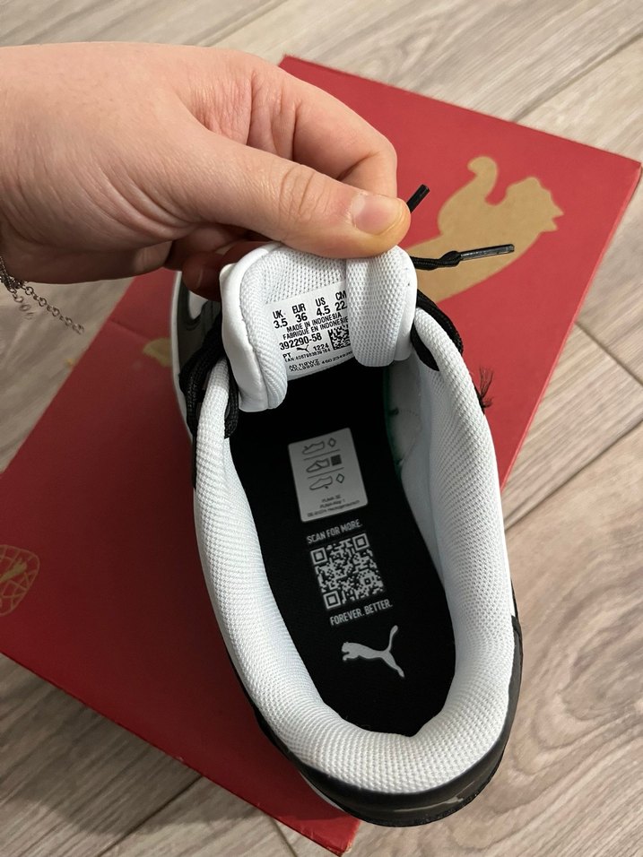 Siyah Beyaz Puma Spor Ayakkabı - Görsel 5