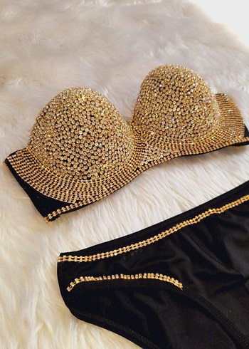 Calzedonia Altın Renkli Payetli Mini Bikini