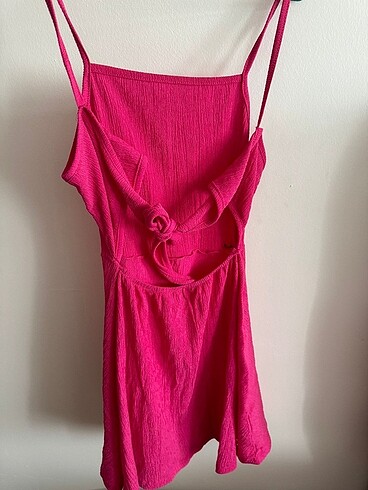 Pembe mini elbise - Görsel 2