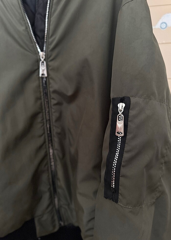 Haki Bomber Ceket - Görsel 3