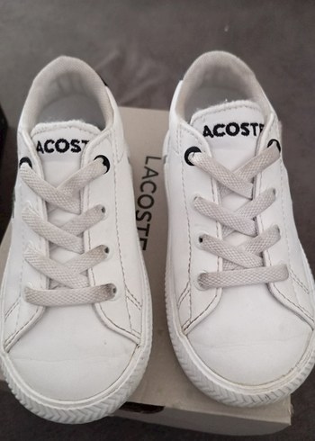 Lacoste Gri Detaylı Erkek Çocuk Beyaz Spor Ayakkabı
